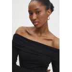 Answear Lab bluza femei, culoarea negru, neted