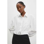 Answear Lab camasa femei, culoarea alb, cu guler clasic, relaxed