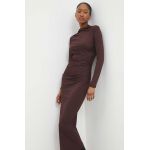 Answear Lab rochie culoarea maro, maxi, mulata