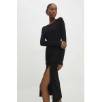 Answear Lab rochie culoarea negru, midi, mulata