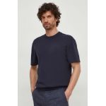 BOSS Orange pulover din amestec de in culoarea bleumarin, light 50514224