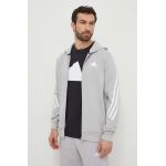 adidas bluză bărbați, culoarea gri, cu glugă, cu imprimeu  IR9157