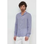 Armani Exchange camasa barbati, culoarea violet, cu guler clasic, regular