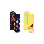 Happy Socks sosete copii Kids Ice Cream Anti-Slip Socks 2-pack culoarea negru