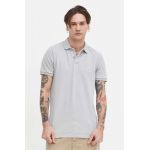 Hollister Co. tricou polo barbati, culoarea gri, neted