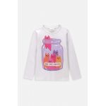 Coccodrillo longsleeve copii culoarea alb