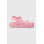 HUGO sandale Emma femei, culoarea roz, cu platforma, 50517560