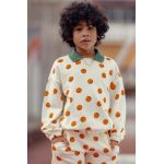 Mini Rodini hanorac de bumbac pentru copii Basketball culoarea alb, cu model