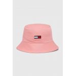 Tommy Jeans pălărie din bumbac culoarea roz, bumbac AW0AW15957