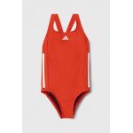 adidas Performance costum de baie dintr-o bucată pentru copii culoarea rosu