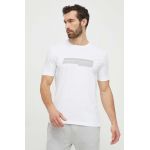 BOSS Green tricou bărbați, culoarea alb, cu imprimeu 50513004