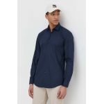 HUGO cămașă din bumbac bărbați, culoarea bleumarin, cu guler clasic, slim 50513932