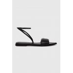 HUGO sandale de piele Ellye femei, culoarea negru, 50517494