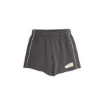 Mini Rodini pantaloni scurți din bumbac pentru copii Jogging culoarea gri, cu imprimeu