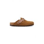 Birkenstock papuci din piele Boston Braided femei, culoarea maro, 1026713