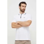 BOSS Green polo de bumbac culoarea alb, uni 50512742