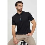 HUGO polo de bumbac culoarea negru, uni 50509866