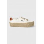 Pepe Jeans espadrile PLS10412 culoarea alb, KYLE CLASSIC