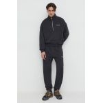 Abercrombie & Fitch pantaloni de trening culoarea negru, neted
