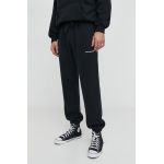 Abercrombie & Fitch pantaloni de trening culoarea negru, neted
