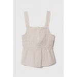 Abercrombie & Fitch top copii culoarea bej, neted