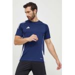 adidas Performance tricou de antrenament Tiro 24 culoarea bleumarin, cu imprimeu  IS1018