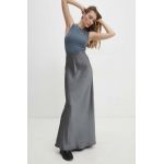 Answear Lab fusta culoarea gri, maxi, evazati