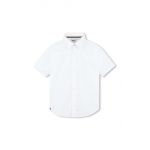 BOSS camasa de bumbac pentru copii culoarea alb