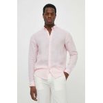 BOSS cămașă de in culoarea roz, cu guler button-down, regular 50513849