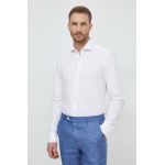BOSS cămașă din bumbac bărbați, culoarea alb, cu guler italian, regular 50513647