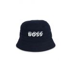 BOSS pălărie din bumbac pentru copii culoarea albastru marin, bumbac
