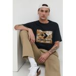 Converse tricou din bumbac barbati, culoarea negru, cu imprimeu