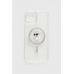 Karl Lagerfeld Husă pentru telefon iPhone 15 Plus / 14 Plus 6.7" culoarea transparent