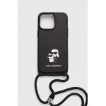 Karl Lagerfeld Husă pentru telefon iPhone 15 Pro Max 6.7" culoarea negru