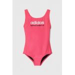 adidas Performance costum de baie dintr-o bucată pentru copii SPW UBSUIT KIDS culoarea roz