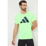 adidas Performance tricou de alergare Run It culoarea verde, cu imprimeu IN0078