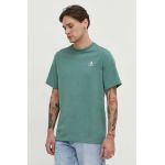 Converse tricou din bumbac culoarea verde, neted