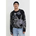 Desigual pulover de bumbac culoarea negru, light