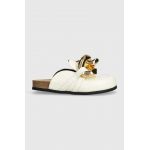 JW Anderson slapi de piele Chain Loafer femei, culoarea bej, ANW35004E