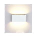 Aplica LED de exterior extra-plata, 12W=75W,Engros, 3000K, lumina calda, 1080Lm, IP65
