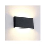Aplica LED de exterior extra-plata Long,Engros, 24W=160W, 3000K, lumina calda, 2160Lm, IP65