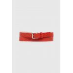 Answear Lab curea de piele femei, culoarea rosu