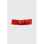 Answear Lab curea din piele intoarsa culoarea rosu