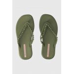 Ipanema slapi MEU SOL THON femei, culoarea verde, cu toc plat, 27130-AV466