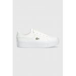 Lacoste sneakers Ziane Platform Logo Leather culoarea alb, 47CFA0005