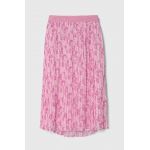Michael Kors fusta fete culoarea roz, midi, evazati