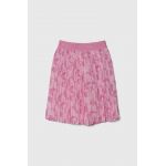 Michael Kors fusta fete culoarea roz, midi, evazati