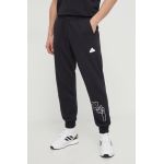 adidas pantaloni de trening culoarea negru, cu imprimeu IP4073