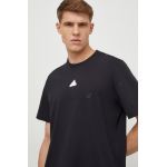 adidas tricou din bumbac bărbați, culoarea negru, cu imprimeu  IP4077