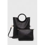 Answear Lab poseta de piele culoarea negru